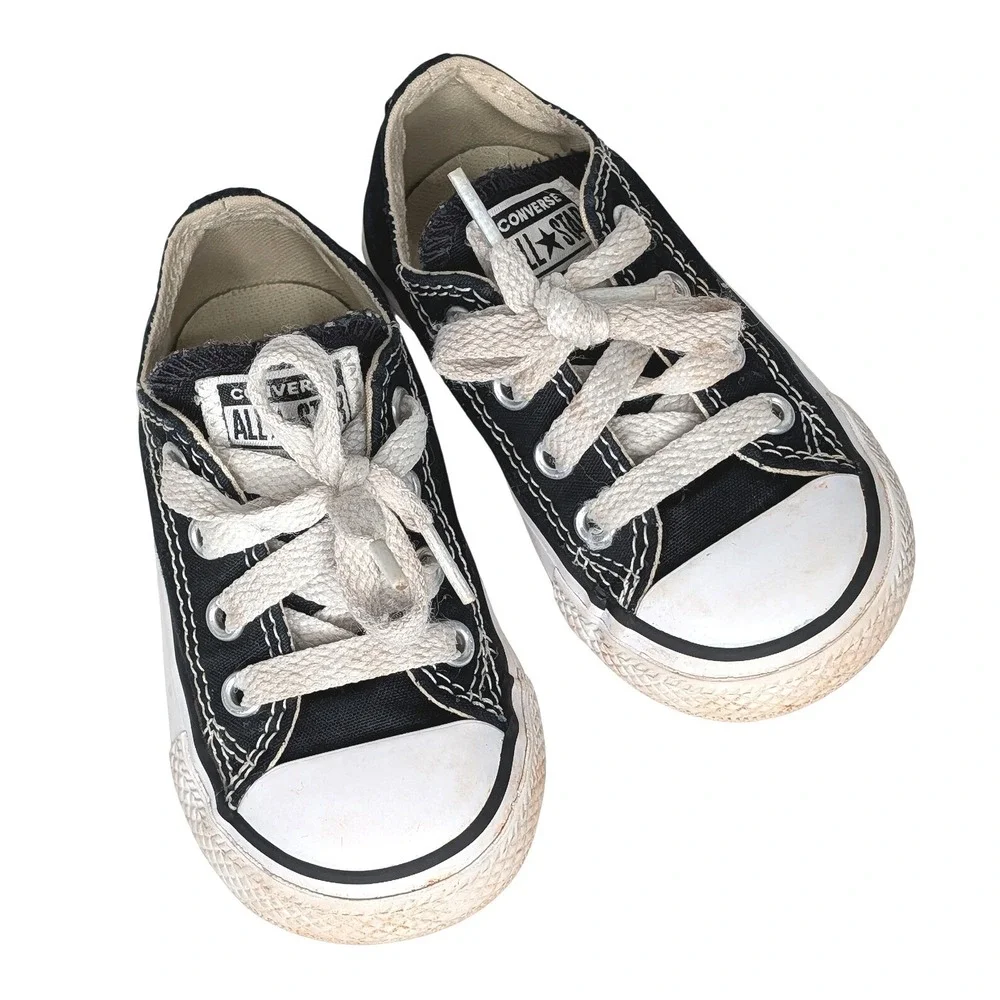 Converse Chuck Taylor All Star Low Top Black Toddler Sneakers 7J235 Size 5